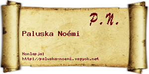 Paluska Noémi névjegykártya